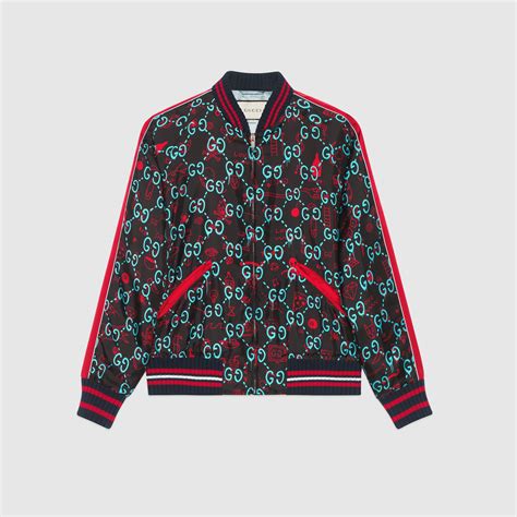 gucci bomber pelle|Gucci bomber japanese geisha.